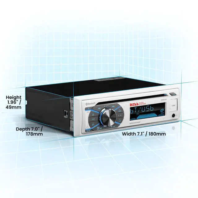 Alt view image 4 of 5 - MR508UABW Marine Stereo, Bluetooth, USB, CD/DVD, AM/FM