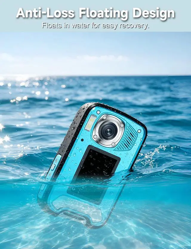 Alt view image 5 of 7 - 5K Waterproof Camera, 96MP 33FT Underwater Camera with Dual Screens, Autofocus Digital Camera for Snorkeling, Scuba Diving, Surfing & Travel