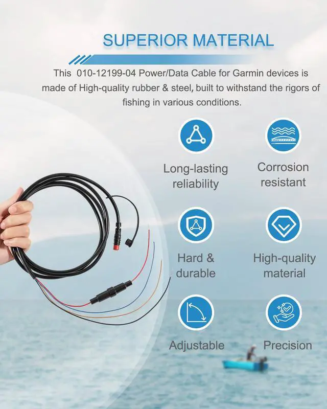 Alt view image 5 of 7 - 010-12199-04 Power/Data Cable 4-Pin Replaces for Garmin Striker Echo, Striker Plus, Striker Vivid, Striker 4, Fishfinder, Echomap