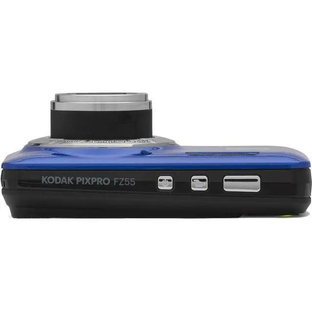 Alt view image 5 of 7 - Kodak PIXPRO FZ55 Blue 16MP Digital Camera 5X Optical Zoom 28mm Wide Angle 1080P Full HD Video 2.7" LCD Camera + 64GB Card and Reader + Case + Memory Wallet + Tripod + Cleaning Bundle