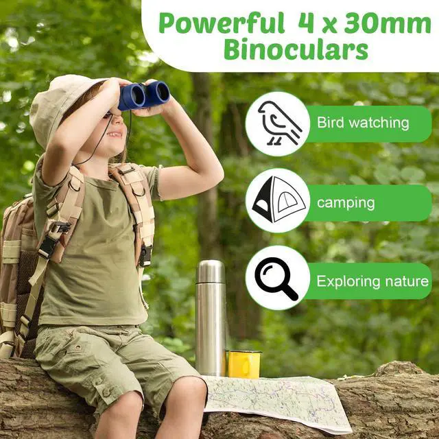 Alt view image 5 of 7 - 9 Pack Kids Binoculars,Colorful | for Kids Folding Outdoor Explorer Toy for Bird Watching, Camp, Scavenger Hunt, Classroom Activities, VBS, Party Favor