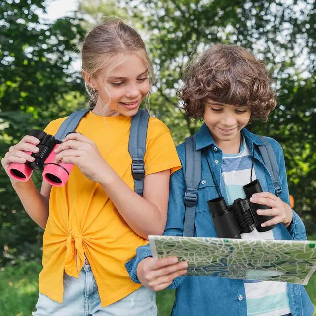 Alt view image 7 of 7 - 9 Pack Kids Binoculars,Colorful | for Kids Folding Outdoor Explorer Toy for Bird Watching, Camp, Scavenger Hunt, Classroom Activities, VBS, Party Favor