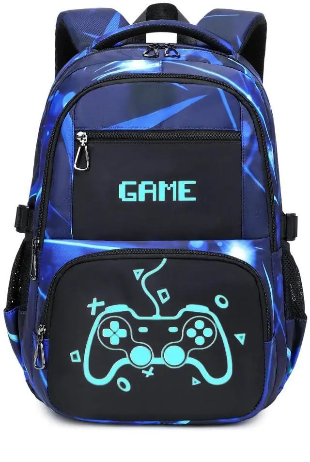 Main image of Kids Backpack Boys Luminous Spider Bookbag Teens School Bag 18in | Kids Backpack Boys 18in Cool Luminous Spider Bookbag Elementary Teens School Bag Age 6-12 Compartments (Red)