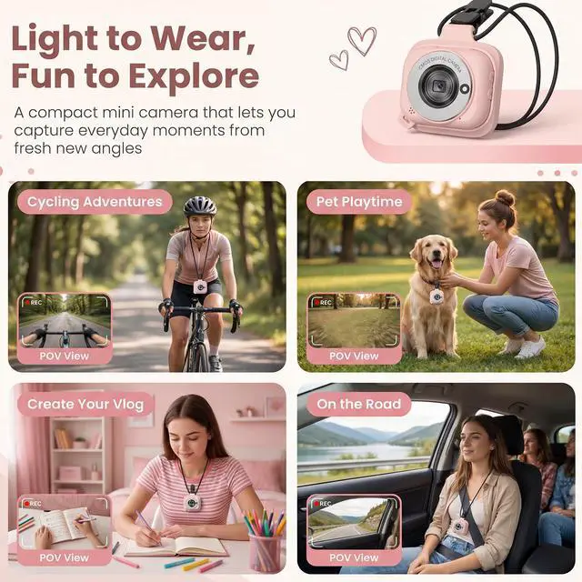Alt view image 4 of 5 - Vlogging Camera with Detachable POV Module for Travel & Adventures