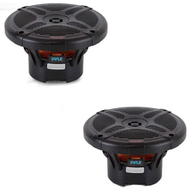 Alt view image 2 of 6 - 6.5 Inch Bluetooth Marine Speakers - 2-way IP-X4 Waterproof and Weather Resistant Outdoor Audio Dual Stereo Sound System with 600 Watt Power and Low Profile Design - 1 Pair - PLMRBT65B (Black)