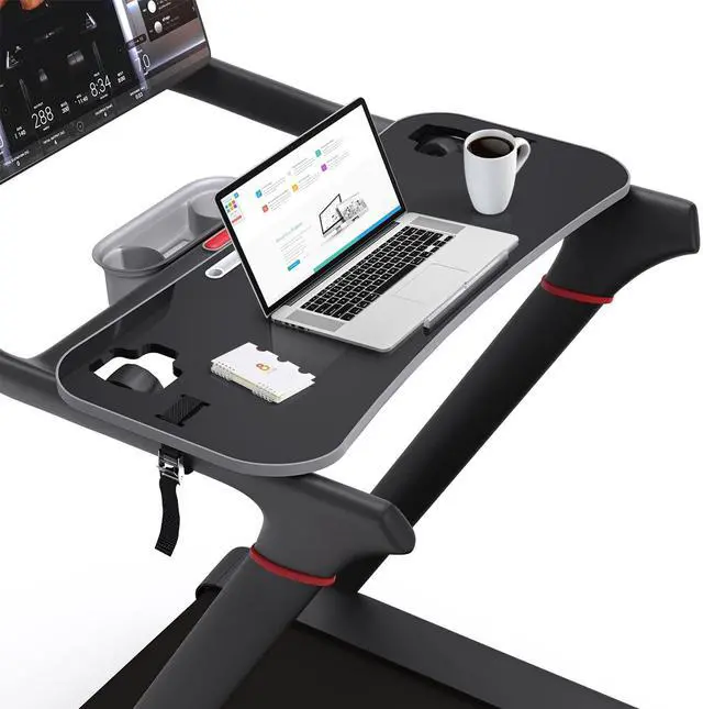 Main image of Treadmill Desk Attachment,Peloton Tread Tray Ergonomic Platform, Laptop Holder with Tablet Holder,New Universal Cooling Holes Laptop Stand for Home/Office