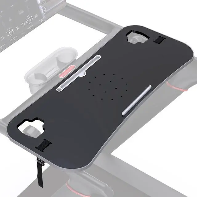 Alt view image 6 of 7 - Treadmill Desk Attachment,Peloton Tread Tray Ergonomic Platform, Laptop Holder with Tablet Holder,New Universal Cooling Holes Laptop Stand for Home/Office