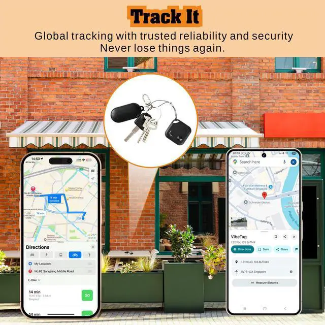 Alt view image 5 of 7 - Dual-System Bluetooth Tracker Tags for Android & iOS, 4 Pack | Works with Apple Find My or Google Find Hub, Dual-System Bluetooth Item Finder for Keys, Luggage, Backpacks and Wallets