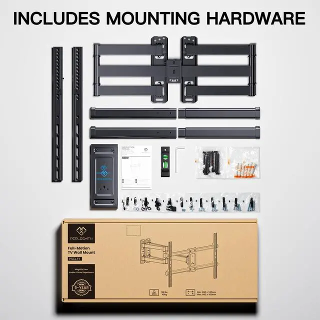 Alt view image 7 of 7 - Corner TV Wall Mount for 3770 inch TVs up to 99 lbs | Corner TV Mount Wall Bracket with Extension, Swivel, Tilt, Dual Articulating Arms Fits Different Corners, Max VESA 600x400mm