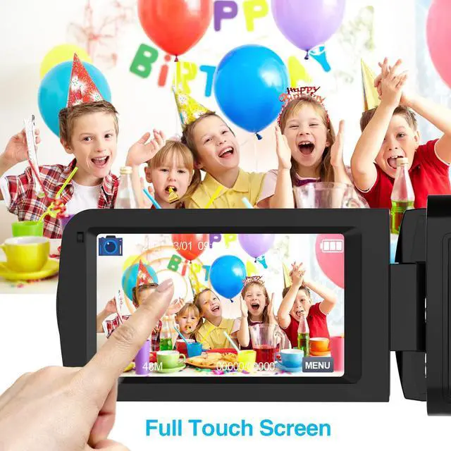 Alt view image 6 of 7 - Manual Focus 2026 New 4K 60FPS Digital Camcorder, Video Camera with Touch Screen, 2.4G Remote Control, External Lavalier Microphone, Octopus Tripod, 32G TF Card & 2 Batteries for Vlogging