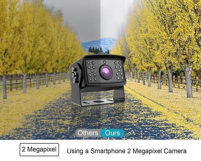 Alt view image 3 of 7 - HD Backup Camera System Kit,7" 1080P Reversing Monitor+IP69 Waterproof Rear View Camera,Sharp CCD Chip, 100% Not Wash Up,Truck/Semi-Trailer/Box Truck/RV (FHD1-Wired)