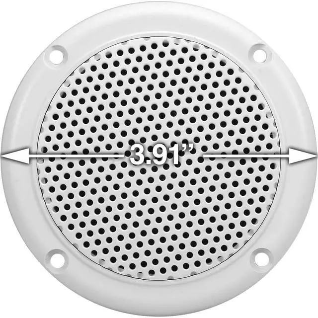 Alt view image 2 of 4 - 3 Water Resistant Speakers Dual Cone 50 Watts for Marine, RVs, & Hot Tubs Grills Included - Pair