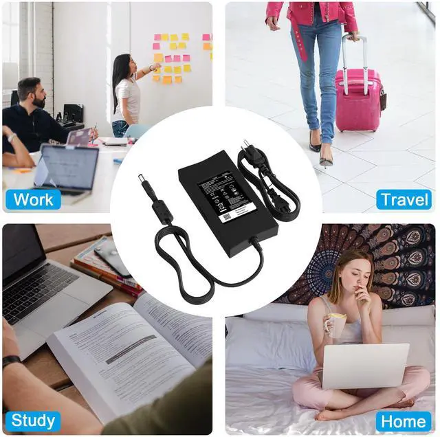 Alt view image 5 of 7 - 130W Laptop Charger for Dell XPS 15, Precision M20 M60 M70 M90 M2400 M4400 M6300 LA130PM121 DA130PE1-00 Inspiron 11 15 7000 7559 N7110 N5110 Vostro 500 1000 1200 1400 AC Adapter Power Cord