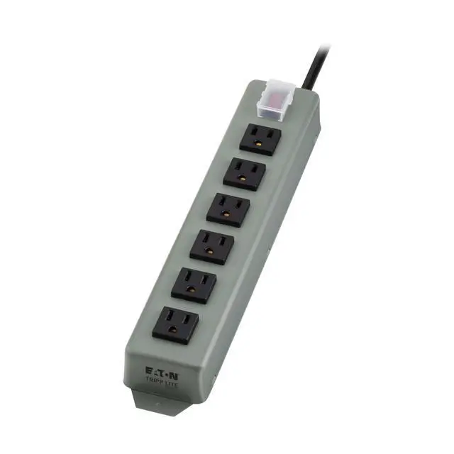 Alt view image 5 of 7 - Eaton series 6-Outlet Heavy Duty Power Strip, Metal, Mountable (Wall Mount & Under Desk) 15ft Extension Cord, On/Off Switch Cover, Industrial Garage Shop Work Bench Applications (UL24CB-15)