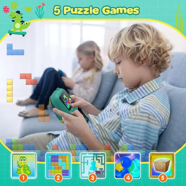 Alt view image 6 of 7 - Kids Camera Instant Print, 2.4 Inch Screen Camera for Kids Dinosaur Children Digital Camera with 32GB Card & 3 Rolls Paper, Christmas Birthday Gift Toys for Boys Girls 3-12 Age (Green)