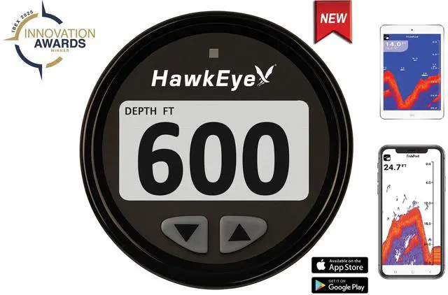 Alt view image 4 of 7 - DepthTrax Edge Depth Finder, HD Color Display, 600 ft Maximum Depth, Transom Mount Transducer