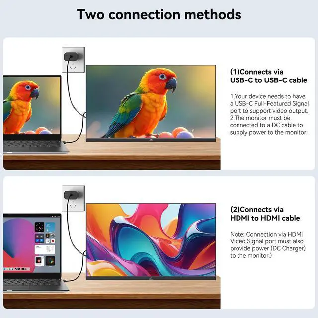 Alt view image 3 of 7 - 23.8" Large Portable Monitor 200Hz FHD 1080P IPS Freesync USB-C HDMI External Gaming Monitor with Dual Speakers Adjustable Stand, Second Display for Laptop Phone PC Computer Mac Xbox PS4