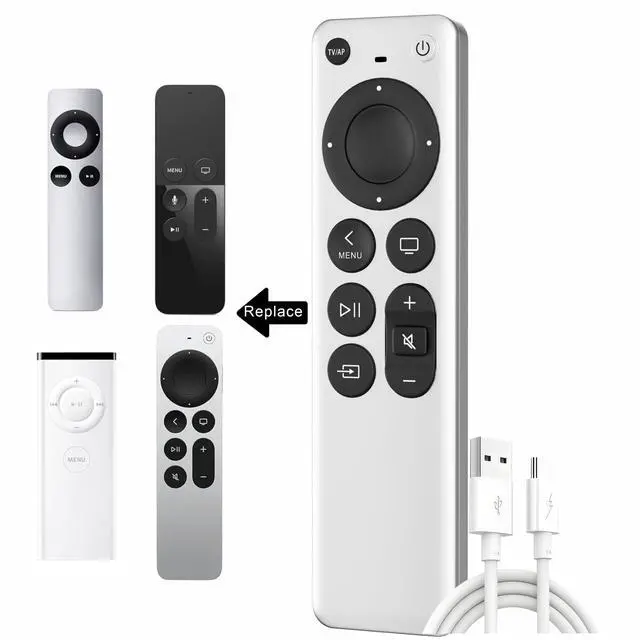 Alt view image 2 of 7 - Replacement Remote Control for All Apple TV Remote