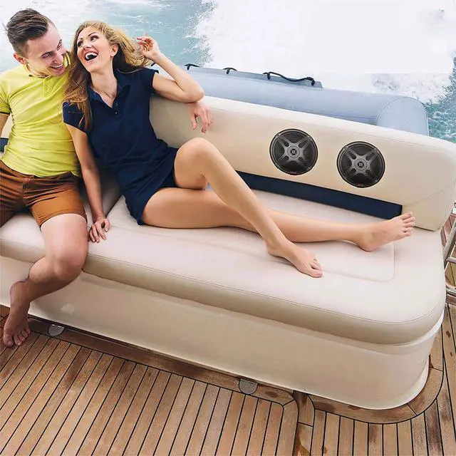 Alt view image 6 of 6 - 6.5 Inch Bluetooth Marine Speakers - 2-way IP-X4 Waterproof and Weather Resistant Outdoor Audio Dual Stereo Sound System with 600 Watt Power and Low Profile Design - 1 Pair - PLMRBT65B (Black)
