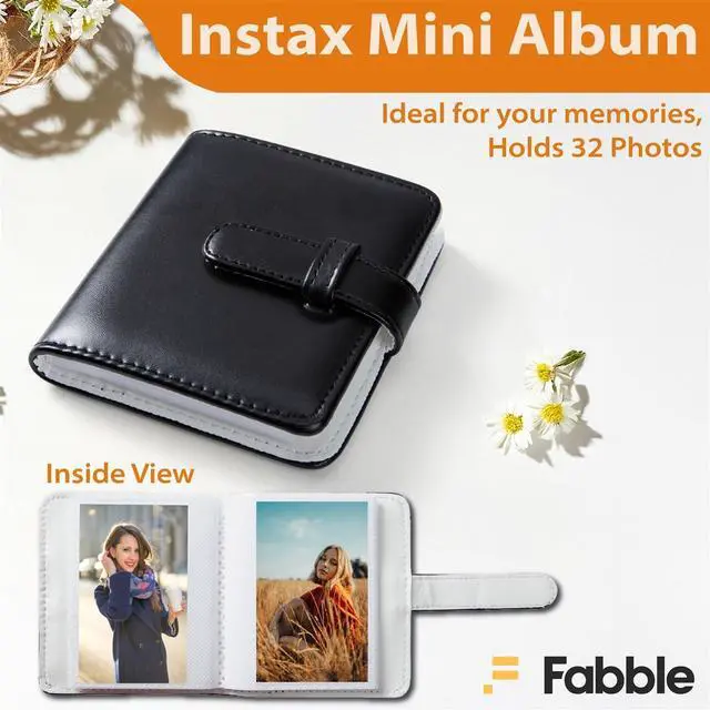 Alt view image 6 of 7 - Instax Mini 41 Instant Film Camera Bundle with Groovy Case, Twin Pack Film (20 Sheets), Photo Album (32 Photos), Vintage Black