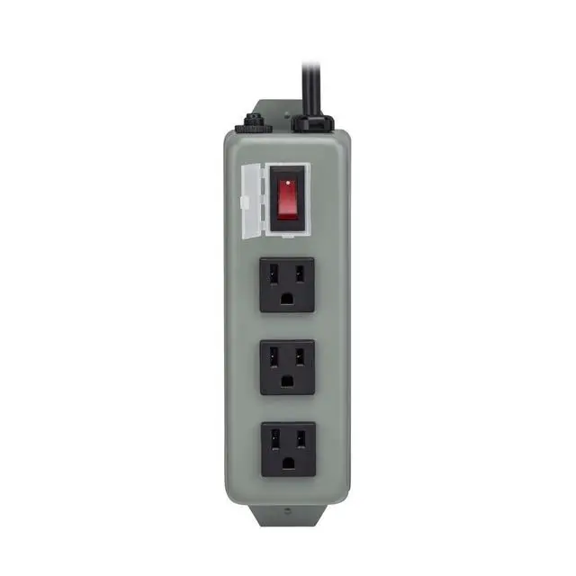 Alt view image 6 of 7 - Eaton Series 3-Outlet Heavy Duty Power Strip, Metal, Mountable (Wall Mount & Under Desk), 6ft Extension Cord, On/Off Switch Cover, Industrial Garage Shop Work Bench Applications (3SP)