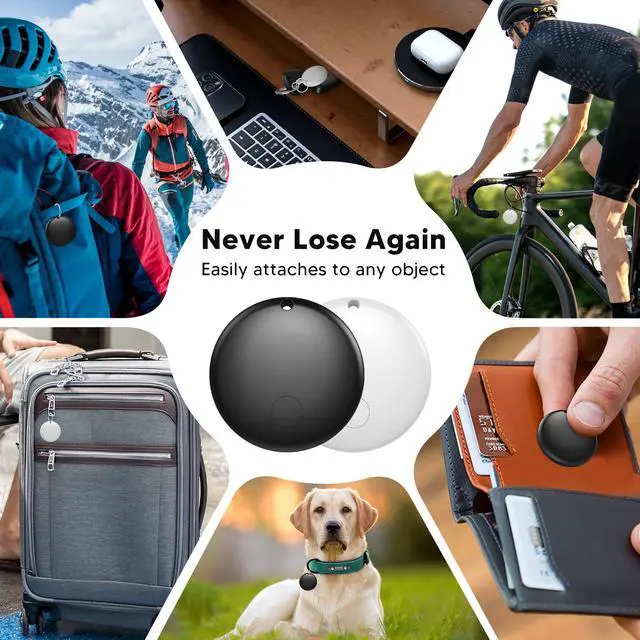 Alt view image 6 of 6 - Air Tags for Android,Air Tags-4 Pack Android Tracker Tags,1 Year Battery Life,Google Find Trackers for Google'S Find Hub App Luggage Tracker for Keys, Luggage,etc.(Black, 4 Pack)