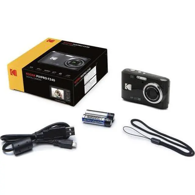 Alt view image 6 of 7 - Pixpro FZ45 Digital Camera Bundle, Includes: SanDisk 32GB Memory Card, Spare Batteries, Hard Shell Camera Case and Card Reader (5 Items) (Black)