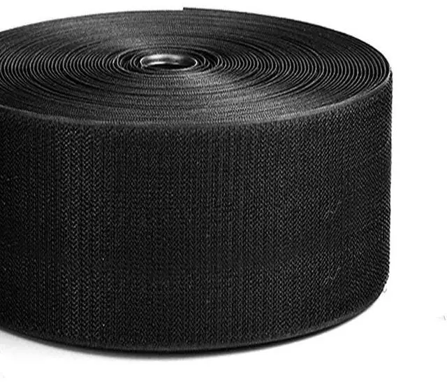 Main image of 4'' Wide 5 Yards Long Heavy Duty Hook & Loop Cable Tie Cord Wrap Fastener Nylon Power Cord Management Wire Organizer Strap Reusable Cut to Size Self Gripping Tape Roll