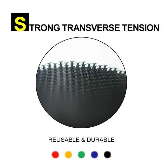 Alt view image 2 of 6 - 4'' Wide 5 Yards Long Heavy Duty Hook & Loop Cable Tie Cord Wrap Fastener Nylon Power Cord Management Wire Organizer Strap Reusable Cut to Size Self Gripping Tape Roll