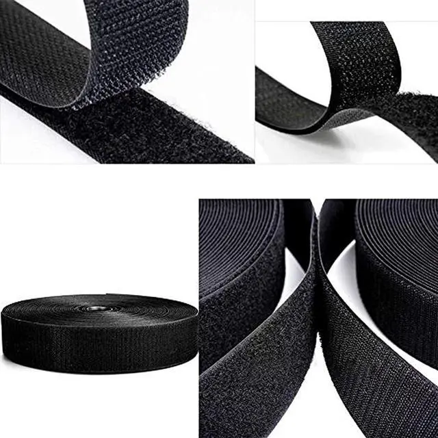 Alt view image 4 of 6 - 4'' Wide 5 Yards Long Heavy Duty Hook & Loop Cable Tie Cord Wrap Fastener Nylon Power Cord Management Wire Organizer Strap Reusable Cut to Size Self Gripping Tape Roll