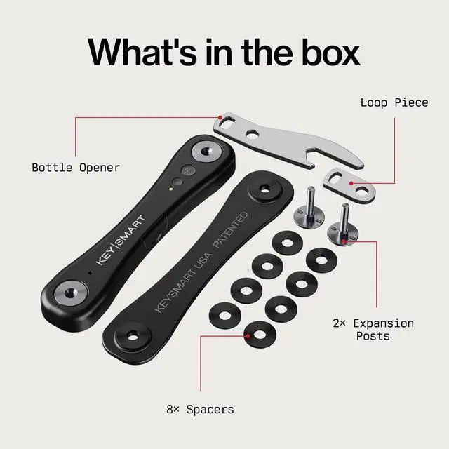 Alt view image 7 of 7 - KeySmart iPro - Key Finder Locator with Sound, Keychain Key Holder, Apple Find My App Compatible, Key Organizer, Compact Clutter-Free Key Chain Tracker, Rechargeable Battery (Up to 14 Keys, Black)