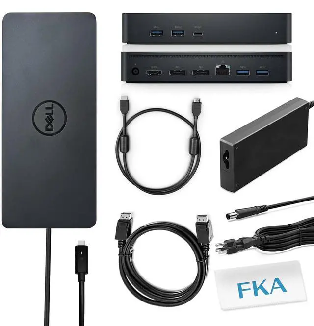 Main image of Dell D6000S Docking Station, Performance Universal Dock with USB-C/USB-A PowerShare Options, Connect Upto Three 4K Displays with 130W Adapter + HDMI Cable + DisplayPort Cable
