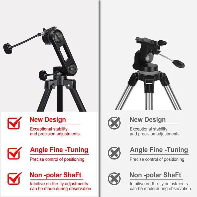 Alt view image 7 of 7 - Telescope for Adults High Powered, 90mm Aperture 1000mm Refractor Telescopes for Adults Astronomy Telescopio with High Precision Adjustment, Ultra-Stable Vertisteel AZ Mount Base Tripod, Phone Adapte