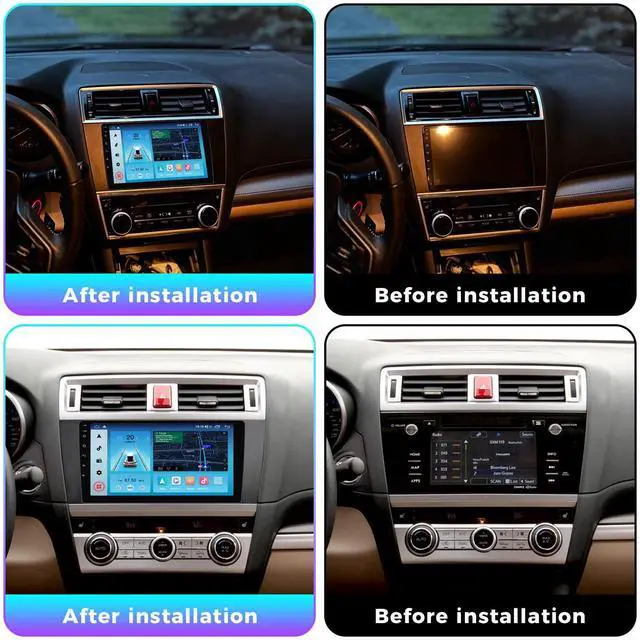 Alt view image 2 of 7 - 9'' Car Radio for Subaru Outback Legacy 2015-2022,8 Core 2+32G | Wireless CarPlay Android Auto Head Unit Android Stereo GPS Navigation Touch Screen Upgrade with 4G LTE