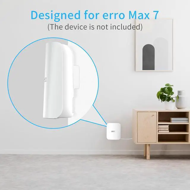 Alt view image 2 of 7 - Wall Mount Holder Compatible with eero Max 7 (3 Pack) | Sturdy ABS Construction, Hidden Router Cable, Space Saving, Screw-Mounted, Clean Wall Setup, Stand Bracket for eero Max 7