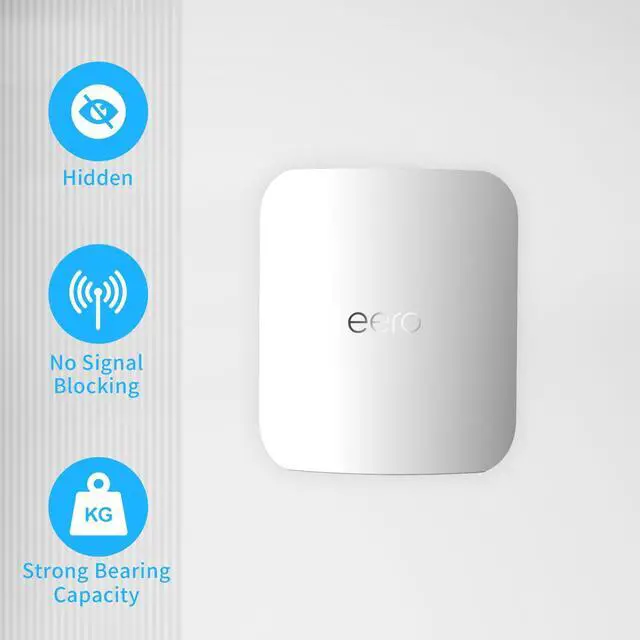 Alt view image 4 of 7 - Wall Mount Holder Compatible with eero Max 7 (3 Pack) | Sturdy ABS Construction, Hidden Router Cable, Space Saving, Screw-Mounted, Clean Wall Setup, Stand Bracket for eero Max 7