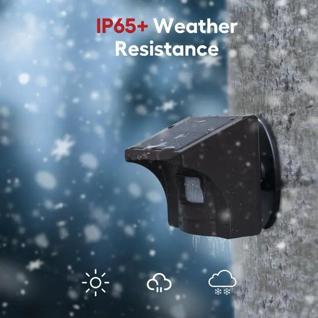 Alt view image 6 of 7 - Pro 4 2.4G Wi-Fi Smart Solar Driveway Alarm with App | App push notifications, 1/2 mile wireless range, rechargeable base with 3-day backup, 2 weatherproof solar motion sensors
