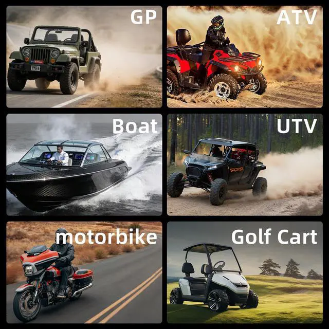 Alt view image 4 of 7 - 1200W 6.5 Inch Marine Speakers, Built-in Bluetooth & Amplifier, IPX6 Waterproof Powered Subwoofers, RGB Lights, 2-Way, Independent Remote Control, Boats Audio System for ATVs, UTVs, Jeeps, Golf Cart