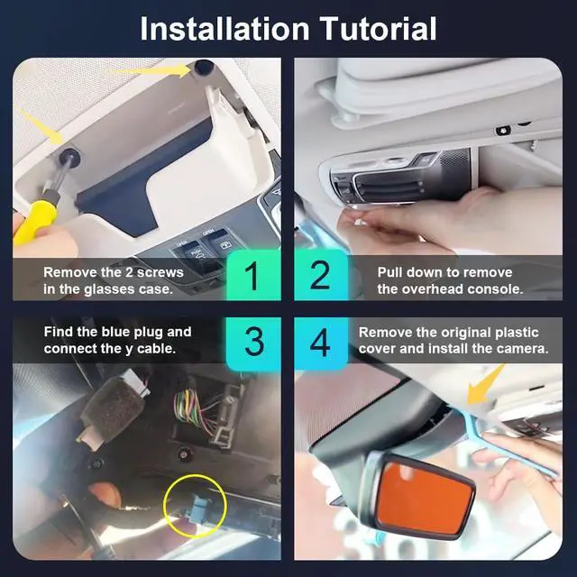 Alt view image 5 of 6 - 4K Dash Cam Suitable for Acura RDX 2019-2026 (HD2-D4151), Integrated OEM Look, 2160P UHD Video Quality, Built-in WiFi & APP, Loop Recording, Gravity Sensor, Easy to Install, 64GB Card