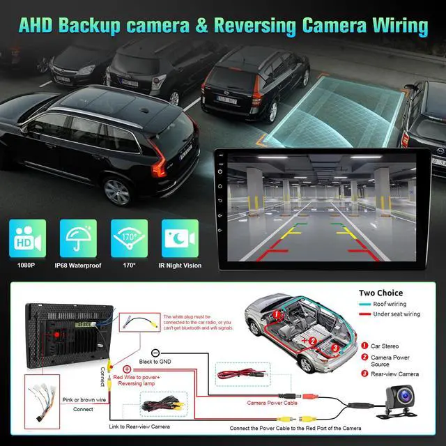 Alt view image 6 of 7 - for Toyota Corolla 2003 2004 2005 2006 2007 2008 Radio with Wireless Carplay Android Auto, 9" Touch Screen Car Stereo for Corolla with in-Dash WiFi, GPS, BT, FM, SWC, Backup Camera - 2+32GB
