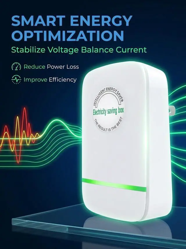 Alt view image 2 of 6 - Energy Saving Device 2026 Plug-in Power Factor Saver Us Smart Plug | Electricity Saving Box for Home & Office 90v-250v 30kw Energy Saver Plug to Reduce Electricity Bill