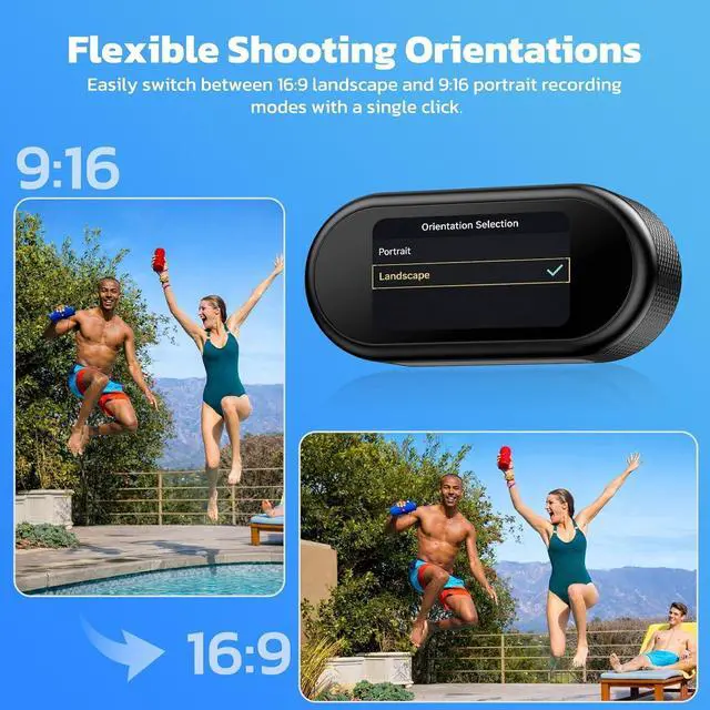Alt view image 5 of 7 - 4K Mini Body Camera with 64GB Card Thumb Action Camera with 1.47" Screen, WiFi Magnetic Mount Wearable Hands-Free POV Camera for Pet Bike Cycling Sport Vlogging