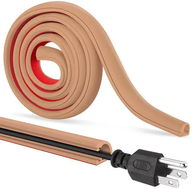 Main image of Self-Adhesive Cable Hider, Light Brown, 118inch