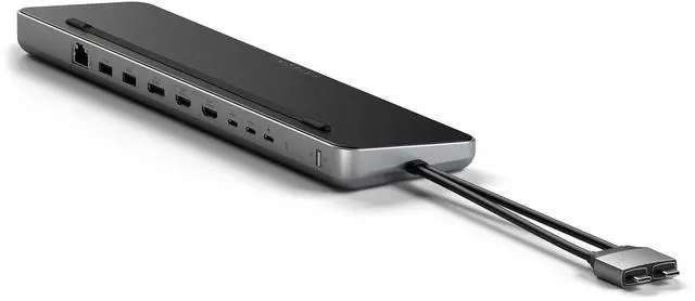 Main image of Dual Docking Station & Stand, 2X 4K HDMI, 75W PD Charging, Ethernet | Dual 4K@60 Hz displays, 2 × HDMI & DisplayPort, USB-C/USB-A data, Gigabit Ethernet, for Mac & Windows laptops