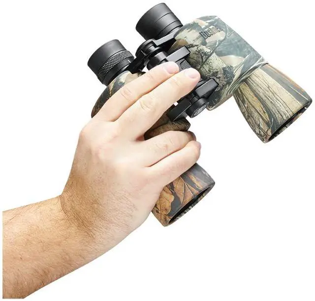Alt view image 5 of 5 - PowerView 10x50mm Porro Prism Instafocus Binoculars Realtree AP Camo, Ideal for Hunting, Birding, Hiking & Outdoor Adventures