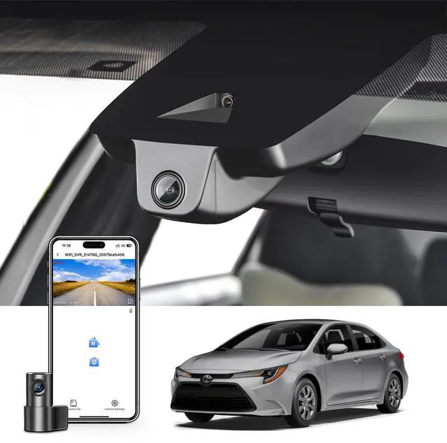 Main image of Front 4K & Rear 1080p Dash Cam for Toyota Corolla 2023-2026 (Model A) | Gen12 E210, LE SE XLE XSE Hybrid Hatchback etc, Integrated OEM Look,2160P UHD Video,App & WiFi, GPS, 128GB Card