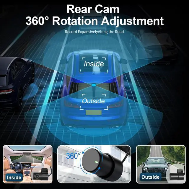 Alt view image 7 of 7 - Front 4K & Rear 1080p Dash Cam for Toyota Corolla 2023-2026 (Model A) | Gen12 E210, LE SE XLE XSE Hybrid Hatchback etc, Integrated OEM Look,2160P UHD Video,App & WiFi, GPS, 128GB Card
