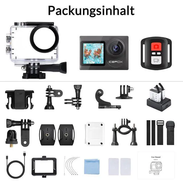 Alt view image 6 of 7 - 20MP 5X Zoom Waterproof Action Camera, 4K EIS WiFi Remote Control | 4K Ultra HD Video, EIS Stabilization, Waterproof 98FT, Dual Batteries, WiFi Remote Snorkeling, Cycling, Travel Vlogs