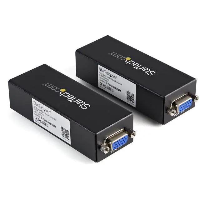 Alt view image 6 of 6 - StarTech VGA Over Cat5 Extender, 250ft (80m), 1 Local 1 Remote (ST121UTPEP) | VGA over Cat5 Ethernet extender kit, Extends video up to 250ft (80m), Bracket included
