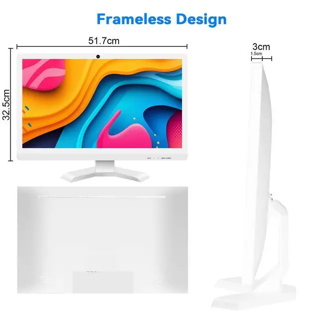 Alt view image 6 of 7 - 22 inch Touch Screen Monitor with Webcam FHD 1920x1080P Computer Monitor FreeSync HDR HDMI Ports Eye Care Frameless VESA Mount